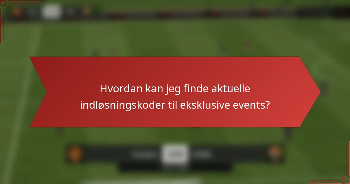 Hvordan kan jeg finde aktuelle indløsningskoder til eksklusive events?